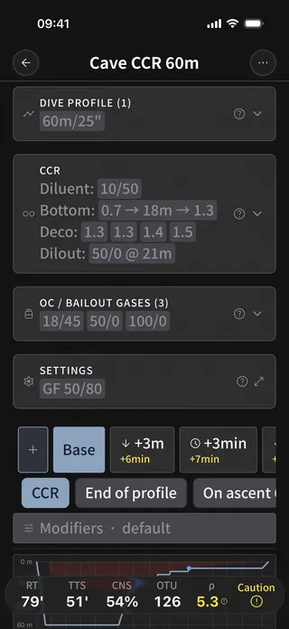 Dive Kit deco planner input form